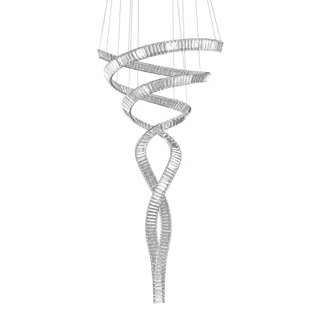 Azzardo Lampa wisząca chromowana kryształowa 4-punktowa AZ6897 z serii SPARK SPIRAL
